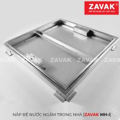 Nắp bể nước ngầm inox Zavak MHI45. Nắp âm sàn, kích thước gạch lát 45x45cm