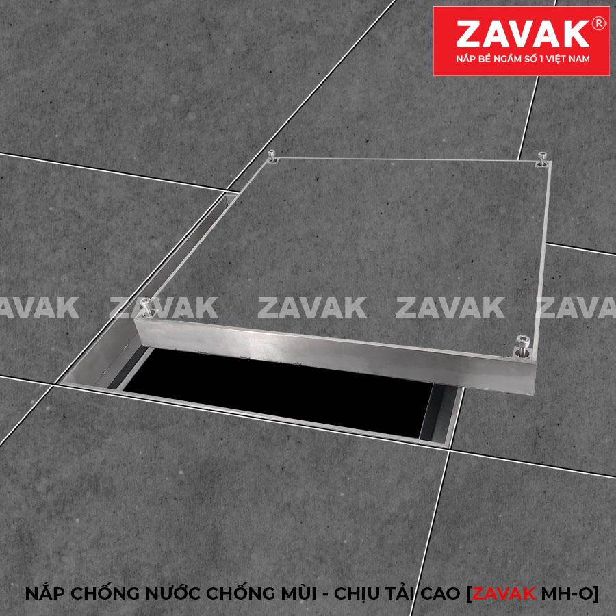 Nắp bể nước ngầm inox âm sàn inox, nắp hố ga chống mùi chịu tải cao cho xe 7 chỗ ZAVAK MHO