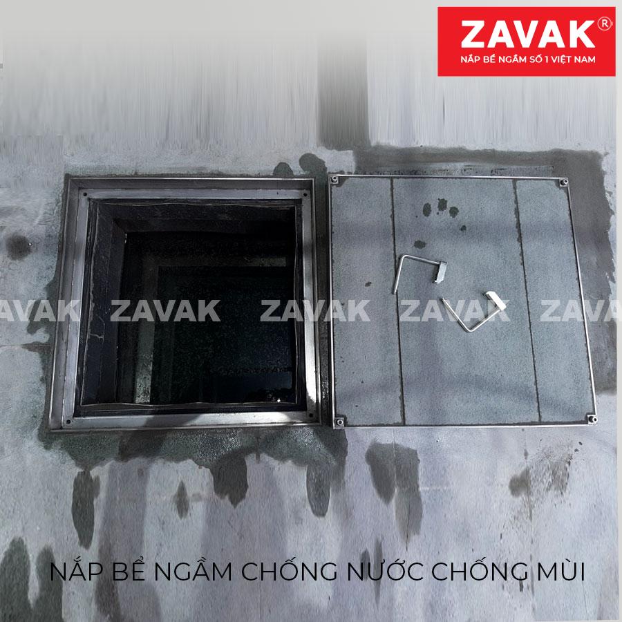 Nắp bể nước ngầm chống nước mưa, nắp hố ga chống mùi inox ZAVAK