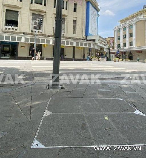 Nắp bể ngầm Zavak, nắp hố ga inox vỉa hè hồ Hoàn Kiếm