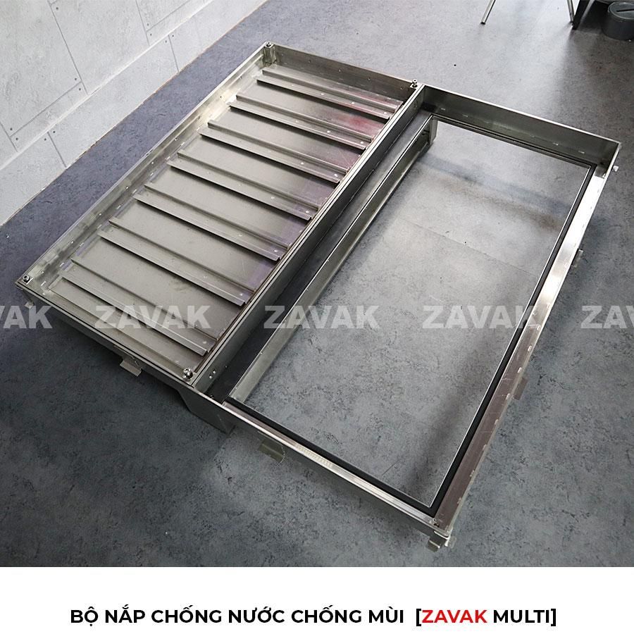 Bộ nắp bể inox Zavak kích thước lớn, Nắp bể cân bằng hồ bơi, nắp bể kỹ thuật, nắp bể cá koi