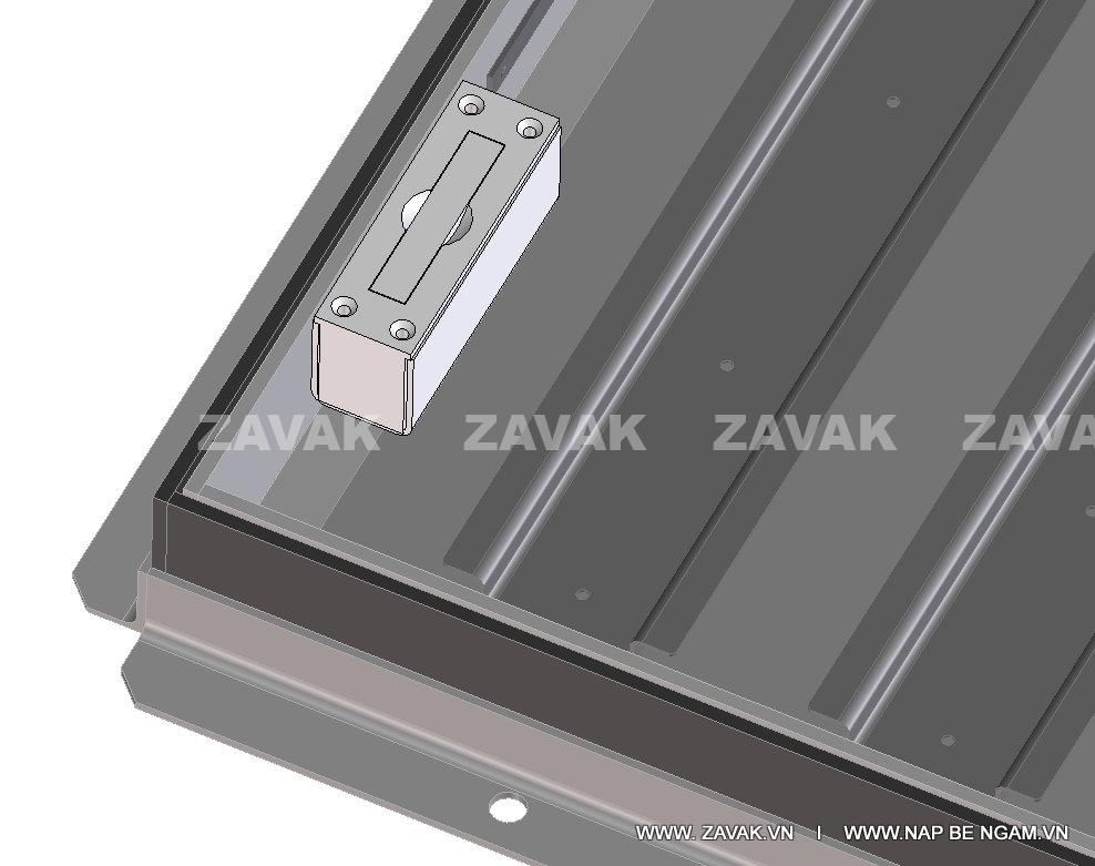 Nắp hố ga inox nắp bể nước ngầm inox304 zavak nắp hầm tay nâng trợ lực cơ
