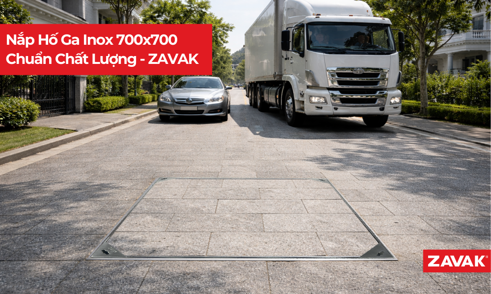 Nắp Hố Ga Inox 700x700 Chuẩn Chất Lượng - ZAVAK