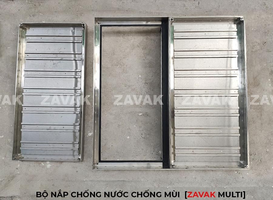 Bộ nắp bể inox Zavak kích thước lớn, Nắp bể cân bằng hồ bơi, nắp bể kỹ thuật, nắp bể cá koi