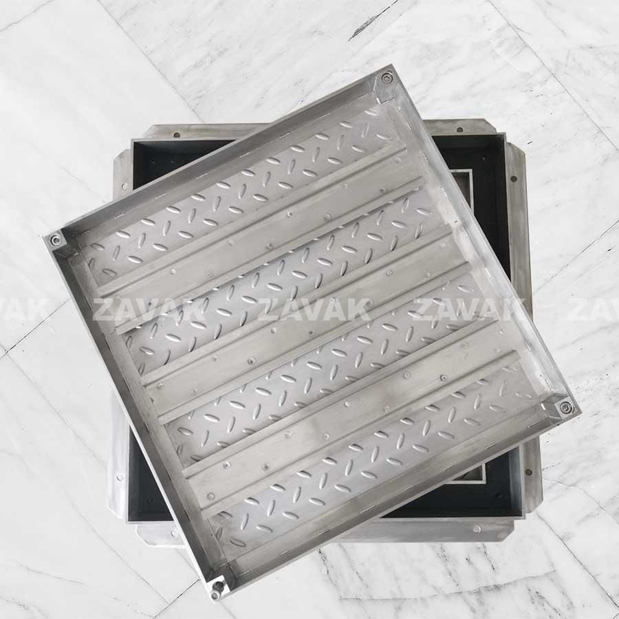 Nắp bể ngầm nắp hố ga inox304 zavak mhd