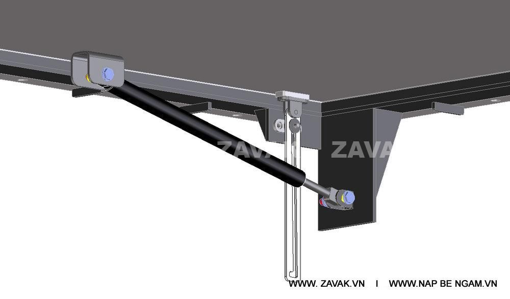 Nắp hố ga inox nắp bể nước ngầm inox304 zavak nắp hầm tay nâng trợ lực cơ