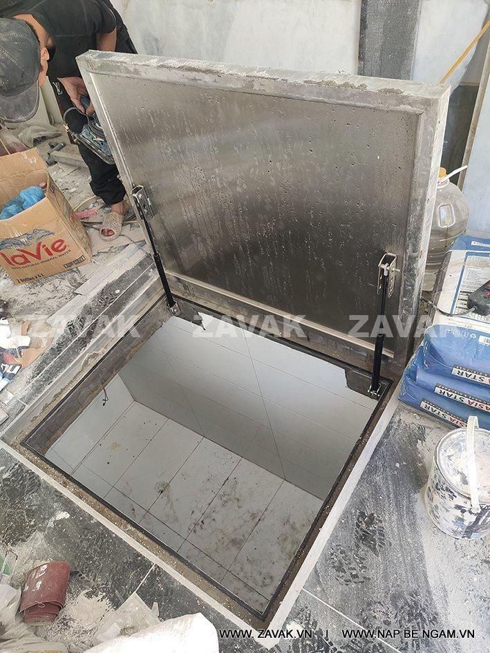 nắp bể nước ngầm zavak nắp hố ga inox nắp hầm trợ lực
