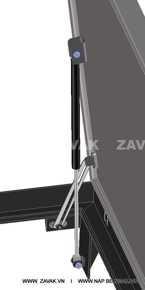 Nắp hố ga inox nắp bể nước ngầm inox304 zavak nắp hầm tay nâng trợ lực cơ