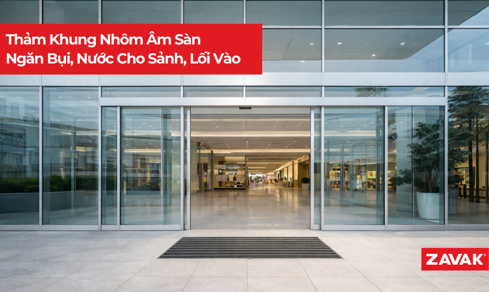 Thảm Khung Nhôm Âm Sàn Ngăn Bụi, Nước Cho Sảnh, Lối Vào