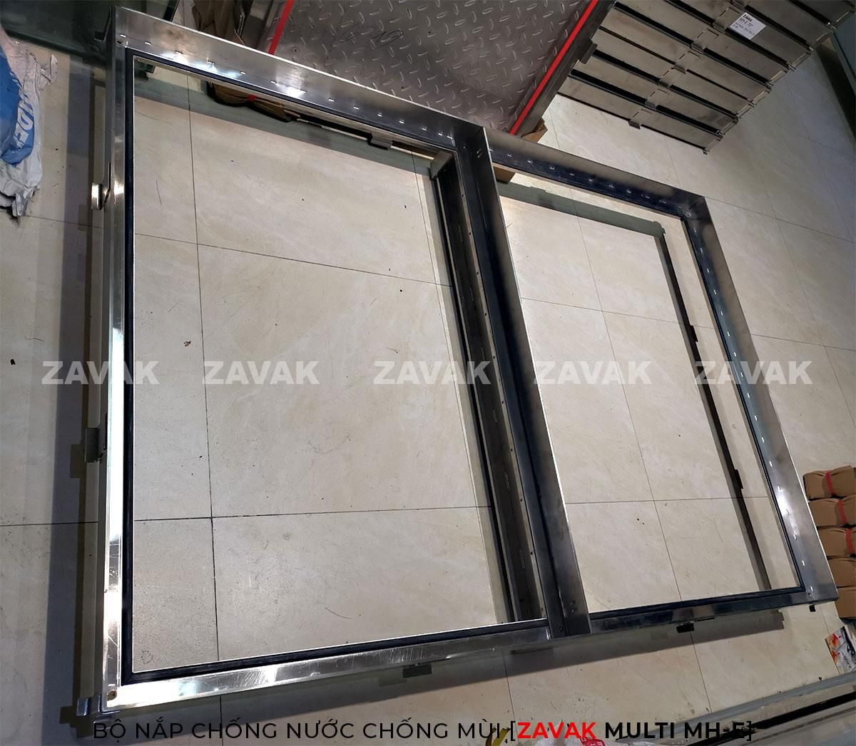 Bộ nắp bể cân bằng hồ bơi, nắp bể lọc hồ cá koi inox