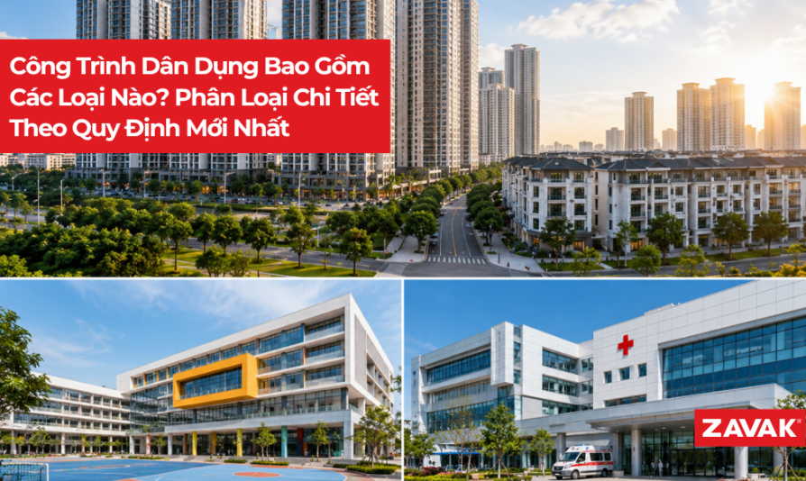 Công trình dân dụng bao gồm các loại nào?