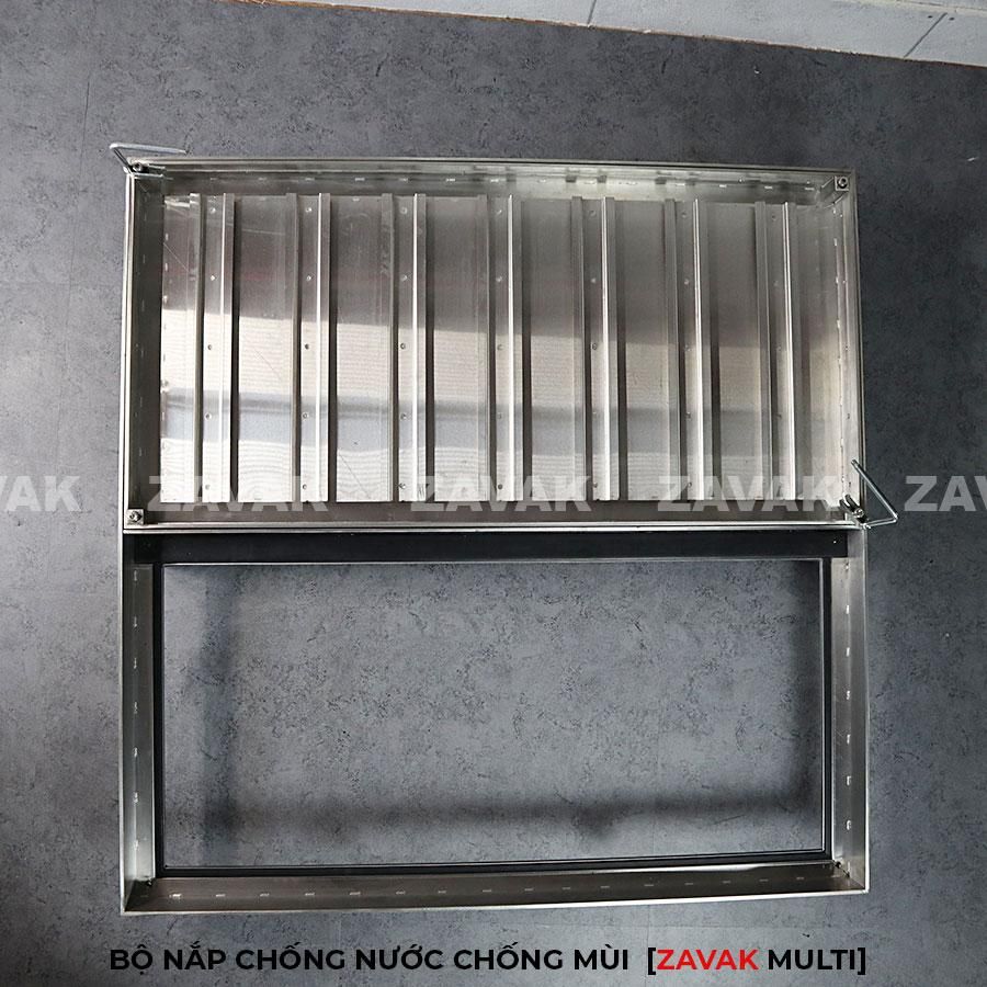 Bộ nắp bể inox Zavak kích thước lớn, Nắp bể cân bằng hồ bơi, nắp bể kỹ thuật, nắp bể cá koi