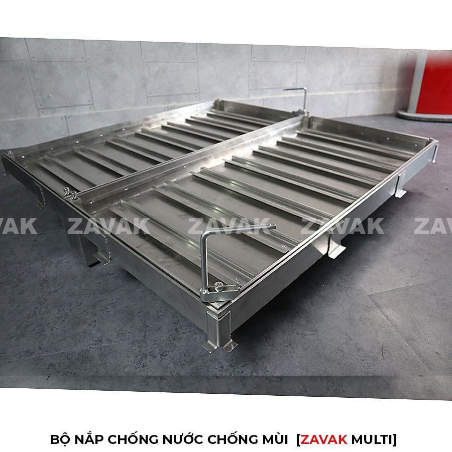 Bộ nắp bể inox Zavak kích thước lớn, Nắp bể cân bằng hồ bơi, nắp bể kỹ thuật, nắp bể cá koi