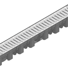 TOP X Combined article composite channel with grating class A 15 black with slotted grating Product representation 637290947654849704 2 f3e0ad7d