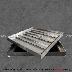 Nắp bể ngầm âm sàn inox, nắp hố ga inox chống mùi chịu tải cao ZAVAK MHO 60x60cm