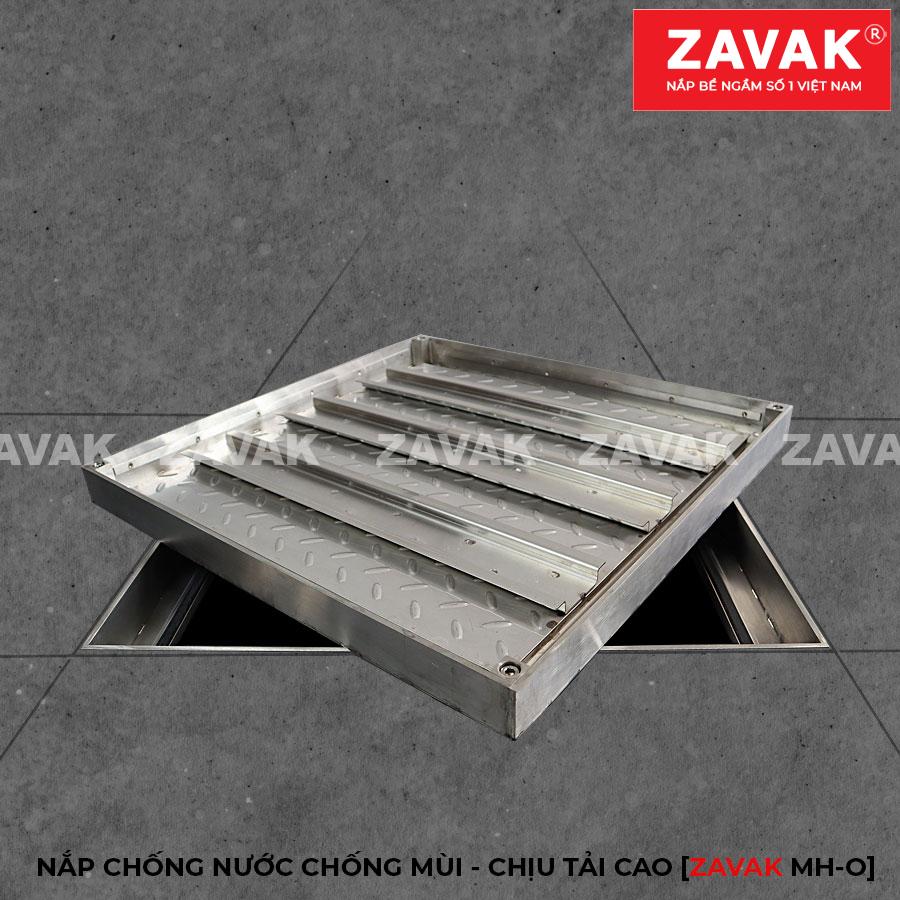 Nắp bể ngầm âm sàn inox, nắp hố ga inox chống mùi chịu tải cao ZAVAK MHO 60x60cm