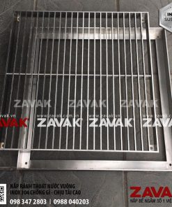 Nắp rãnh thoát nước grating, mương thu nước inox Zavak GRT