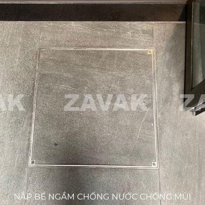 Nắp bể ngầm inox chống mùi Zavak lắp đặt tại nhà hàng Nhật Bản
