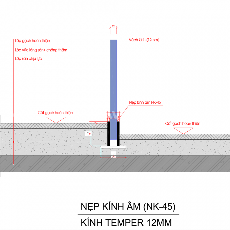 Nẹp kính âm sàn inox Zavak