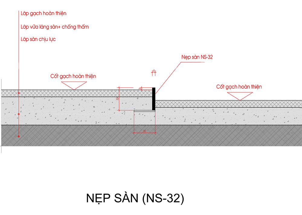 Nẹp âm sàn inox 304 bắt kính dày 10/12mm Nẹp âm sàn inox Zavak
