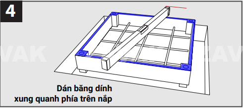 HƯỚNG DẪN LẮP ĐẶT NẮP BỂ NGẦM INOX 4 Cách lắp đặt nắp bể ngầm inox Zavak lát gạch âm sàn