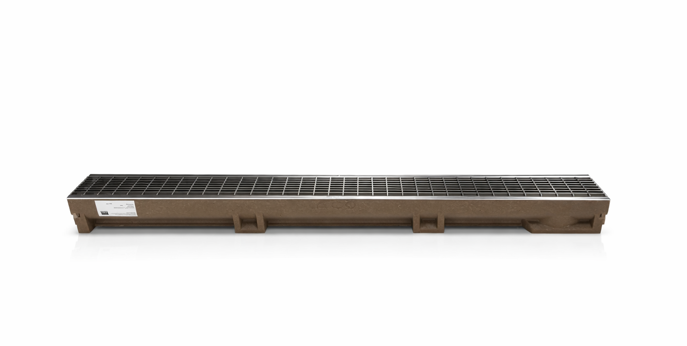 Bộ rãnh thoát nước bê tông Polyme và Inox GRTSLT.E100 của ACO ZAVAK