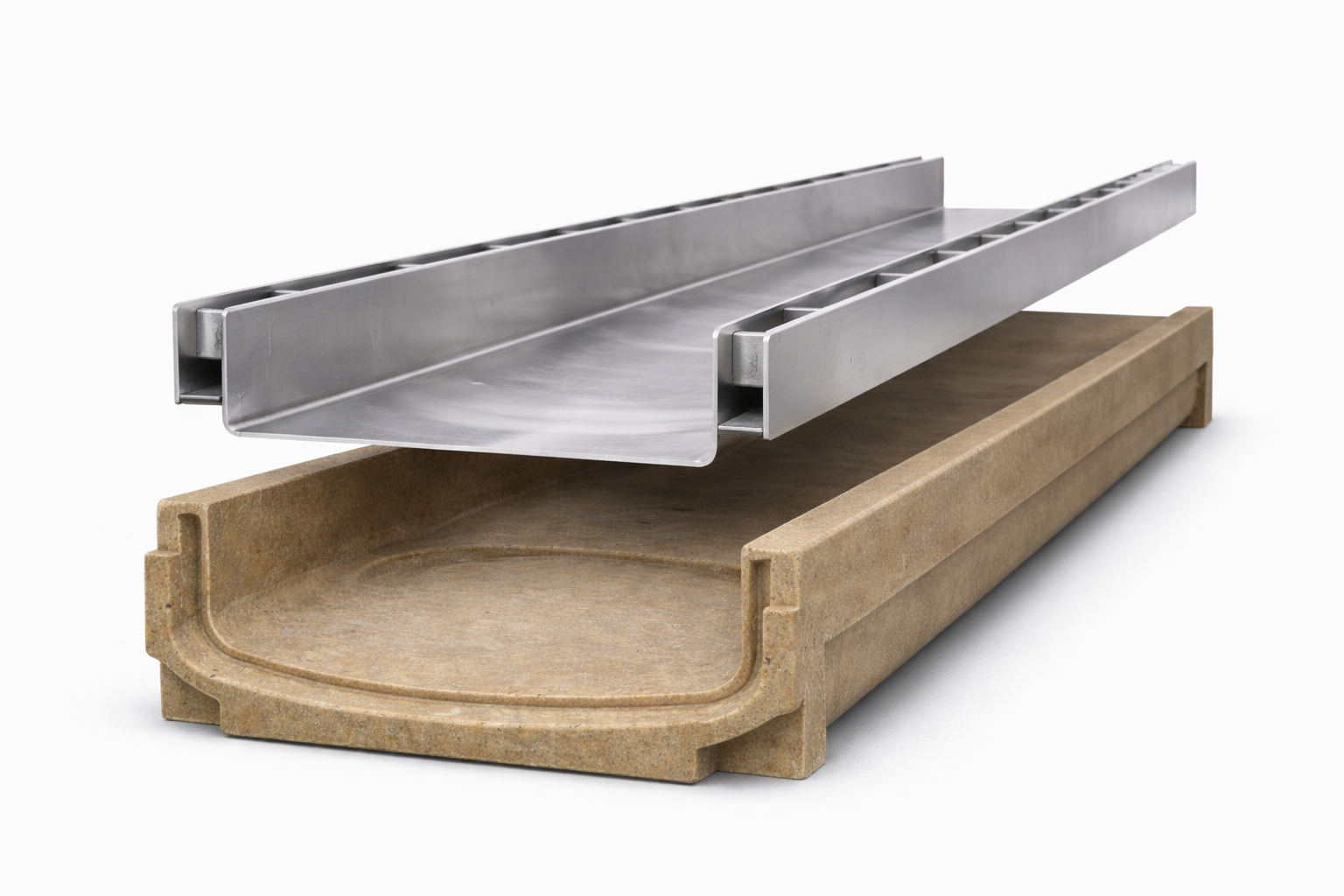 Bộ rãnh thoát nước bê tông Polyme và Inox GRTSLT.E100