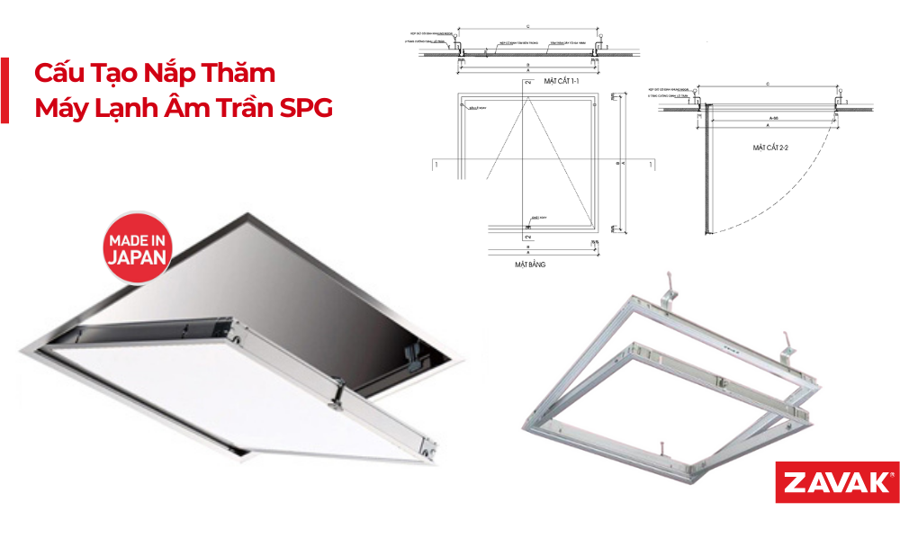 Báo Giá Nắp Thăm Trần Máy Lạnh Âm Trần SPG - Nhật Bản