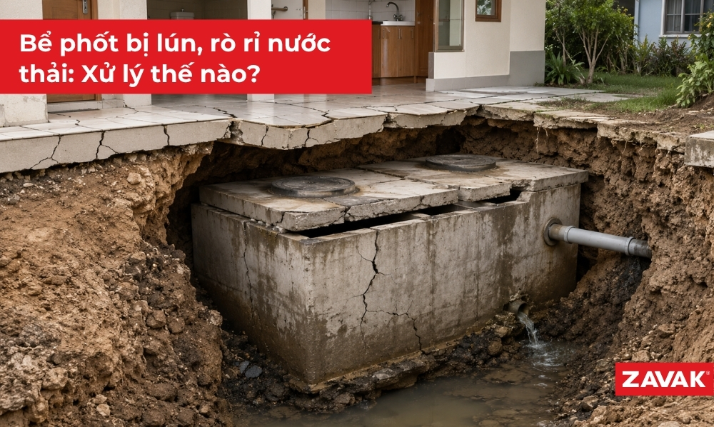 Bể phốt bị lún, rò rỉ nước thải: Xử lý thế nào? Bể phốt bị lún, rò rỉ nước thải: Xử lý thế nào?