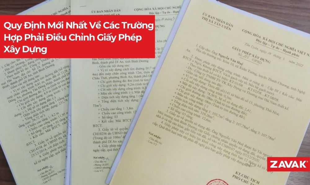 Quy Định Mới Nhất Về Các Trường Hợp Phải Điều Chỉnh Giấy Phép Xây Dựng