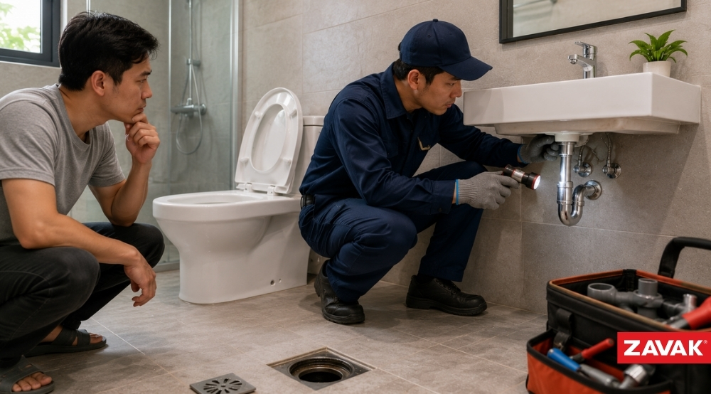 Gọi thợ đến xử lý nếu không xử lý triệt để mùi hôi nhà vệ sinh mới xây