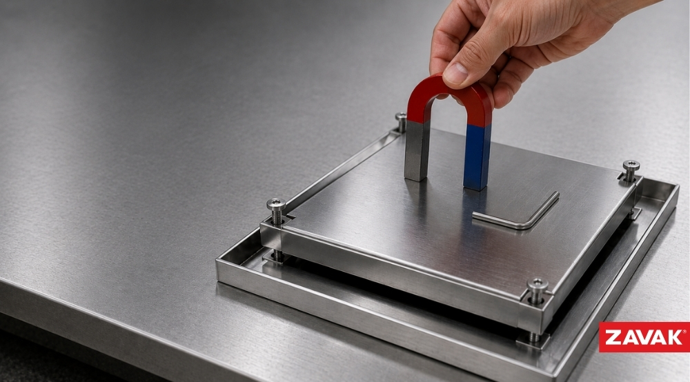 Inox 304 Hút Nam Châm Không? Cách Kiểm Tra Inox 304 Chuẩn Inox 304 biến dạng bị nam châm hút