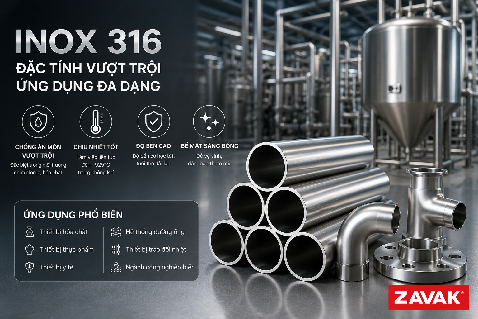 Inox 316 chịu được nhiệt độ bao nhiêu trong các môi trường khác nhau? Inox 316 chịu được nhiệt độ bao nhiêu trong các môi trường khác nhau?
