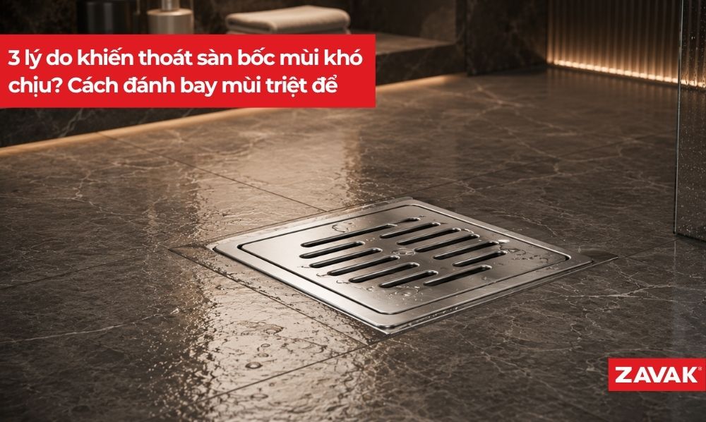 3 Lý do khiến thoát sàn bốc mùi khó chịu? Cách đánh bay mùi triệt để 3 Lý do khiến thoát sàn bị hôi? Cách đánh bay mùi triệt để