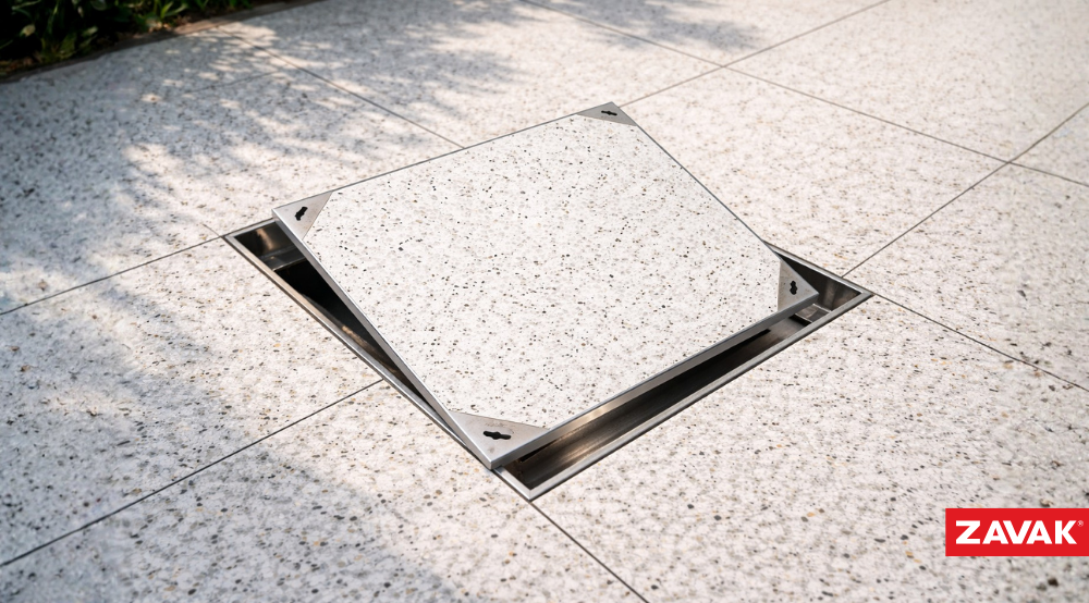 Nắp Hố Ga 500x500 Chống Nước, Ngăn Mùi Inox 304 Nắp Hố Ga 500x500 Chống Nước, Ngăn Mùi Inox 304