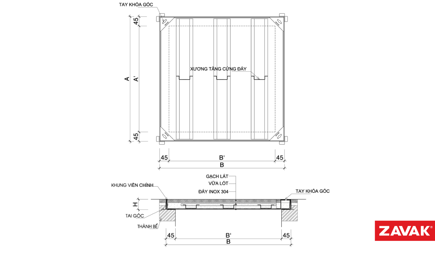 Cấu Tạo Nắp Hố Ga