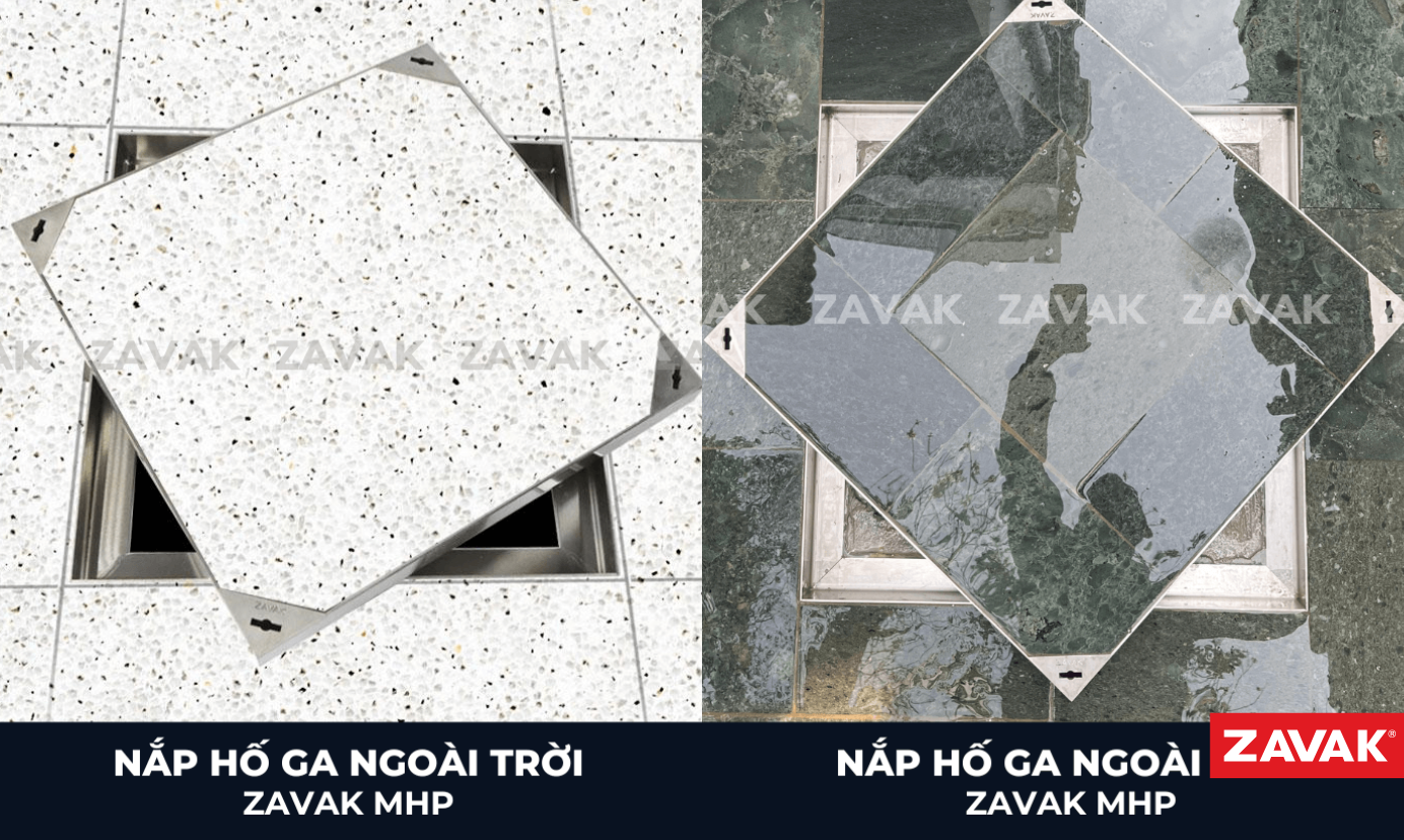 Mẫu Nắp Hố Ga Vỉa Hè Lát Gạch Chuẩn, Đẹp