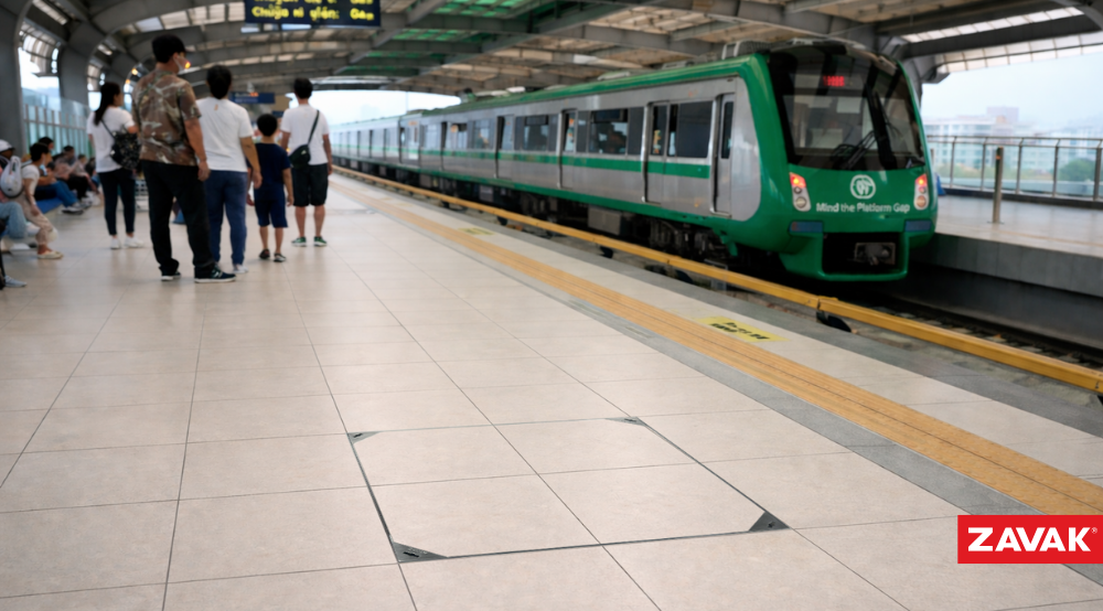 Nắp hố ga MHP tại Nhà ga Metro Hà Nội