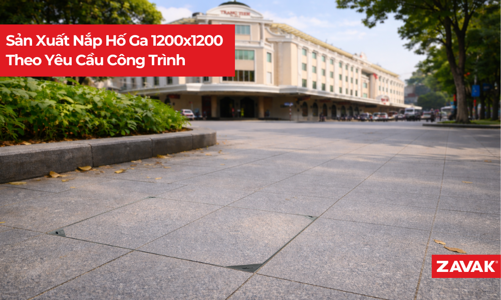 Sản Xuất Nắp Hố Ga 1200x1200 Theo Yêu Cầu Công Trình