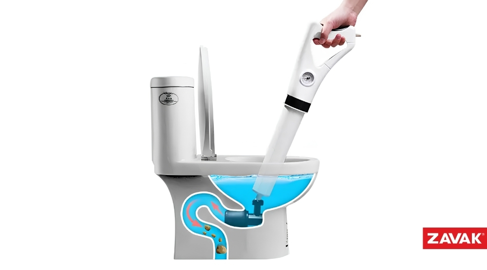 Súng thông tắc bồn cầu xử lý bể phốt bị tắc