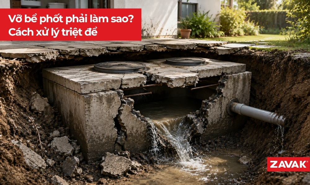 Vỡ bể phốt phải làm sao? Cách xử lý kịp thời Vỡ bể phốt phải làm sao? Cách xử lý kịp thời