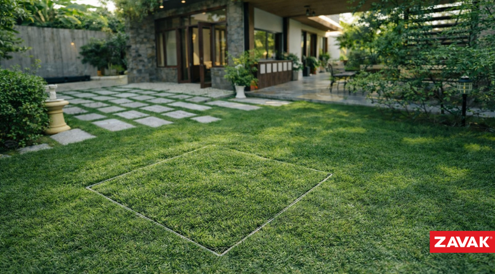 Nắp Hố Ga Inox 304 Trồng Cỏ Cho Sân Vườn